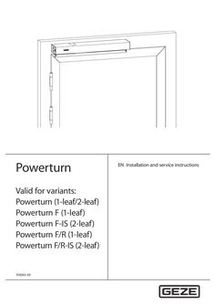 Powerturn valid for variants: Powerturn (1-leaf/2-leaf), Powerturn F (1-leaf), Powerturn F-IS (2-leaf), Powerturn F/R (1-leaf), Powerturn F/R-IS (2-leaf)