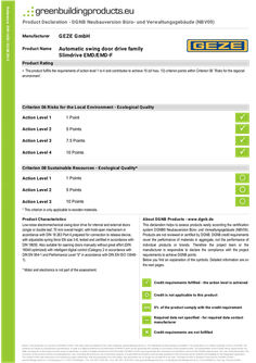 DGNB Slimdrive EMD family product verification