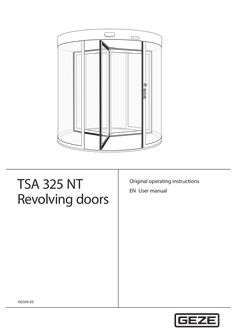 User manual TSA 325 NT revolving doors