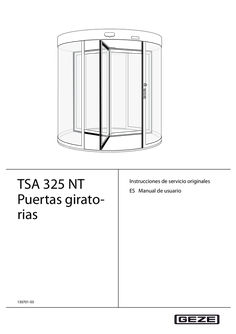 Manual de usuario TSA 325 NT Puertas giratorias