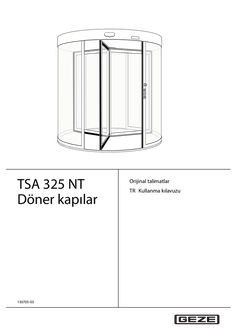 Kullanım kılavuzu TSA 325 NT Döner kapılar