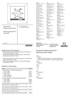 Mechanischer Programmschalter MPS