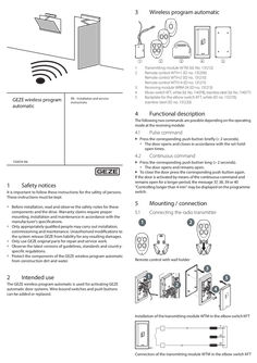 GEZE wireless program automatic