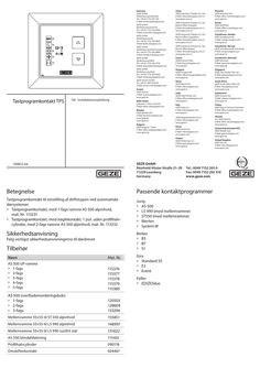Tastprogramkontakt TPS DA