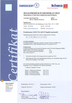 SWEDCERT certifikat TSA 160 NT