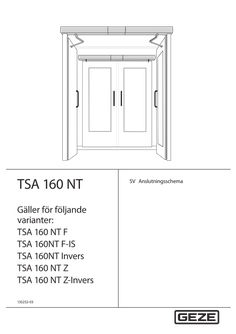 TSA 160 NT TSA 160 NT F TSA 160 NT F- IS TSA 160 NT Invers/ SA 160 NT Z TSA 160 NT Z -Invers
