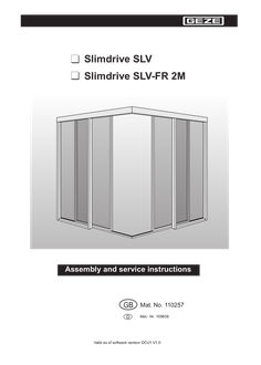 Installation and service instructions Slimdrive SLV Slimdrive SLV-FR 2M