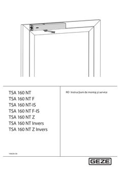 Instrucțiuni de montaj TSA 160 NT, TSA 160 NT F, TSA 160 NT -IS, TSA 160, NT F -IS, TSA 160 NT Z, TSA 160 NT 160 Invers, TSA 160 NT Z Invers