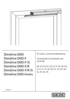 Declaration of Incorporation and Conformity Slimdrive EMD / HDO 200