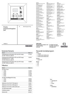 Displayprogramomkopplare DPS