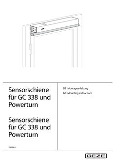 Sensor rail for GC 338 and Powerturn
