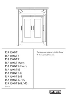 Instrukcja obsługi TSA 160 NT TSA 160 NT F, TSA 160 NT Z, TSA 160 NT Invers, TSA 160 NT Z-Invers, TSA 160 NT- IS, TSA 160 NT F- IS, TSA 160 NT Z-IS, TSA 160 NT -IS/TS, TSA 160 NT F-IS/TS, TSA 160 NT Z-IS/TS