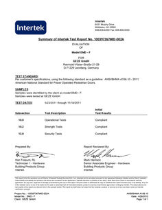 Intertek evaluation EMD-F