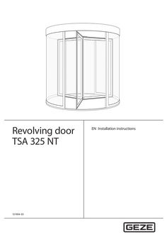 Installation instructions TSA 325 NT revolving door
