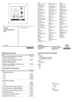 DPS kijelzős programkapcsoló