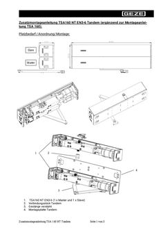 Istruzioni di montaggio aggiuntive Tandem TSA 160 EN 3-6