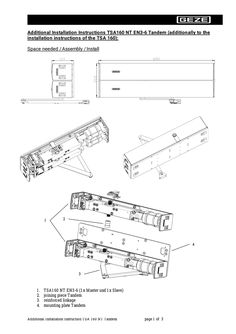 Instructions de montage complémentaire Tandem TSA 160 EN 3-6