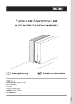 Guide for sliding fitting systems