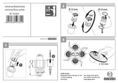 स्थापना निर्देश यूनिवर्सल फ्लोर सॉकेट