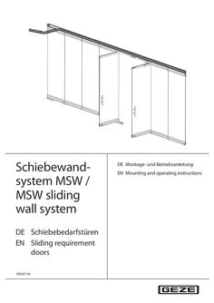 Sliding wall system MSW sliding swing doors