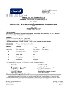Intertek Certificate Perlan 140