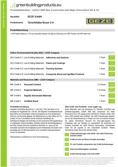 Produktdeklaration LEED Boxer 2-4