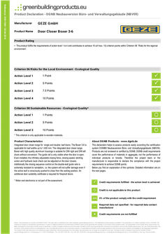 Product declaration DGNB Boxer 3-6