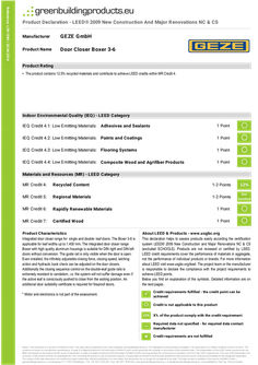 Product declaration LEED Boxer 3-6 Door closer