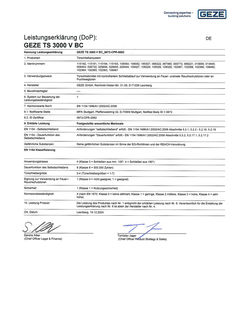 Declaration of performance TS 3000 V