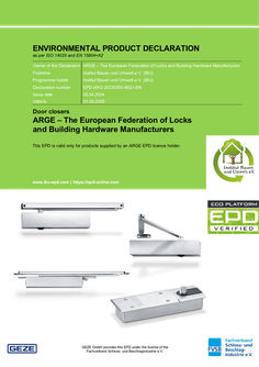 GEZE door closer environmental product declaration