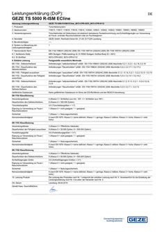 Declaration of performance (DoP): GEZE TS 5000 R-ISM ECline door closer system