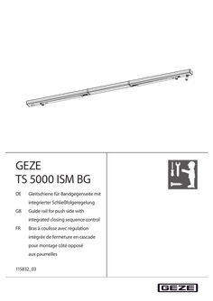 TS 5000 ISM BG guide rail for opposite hinge side with integrated closing sequence control