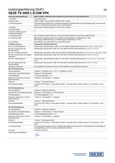 Izjava o svojstvima (DoP): GEZE TS 5000 L-E-ISM VPK sustav zatvarača vrata