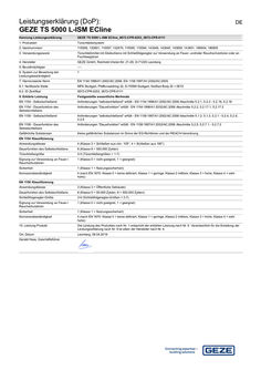Declaration of performance (DoP): GEZE TS 5000 L-ISM ECline deurdrangersysteem
