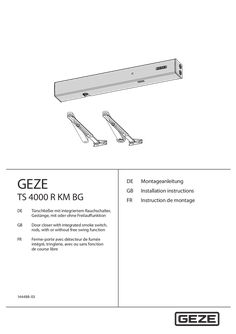 TS 4000 R KM BG door closer with integrated smoke switch, link arm, also available with free swing function
