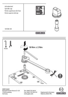 Instrucciones de montaje Tapa del eje