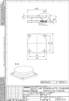 Standard magnetic counterplate
