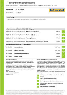 ECchain LEED product verification