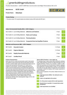 Product declaration LEED Slimchain