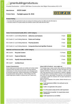 Product declaration LEED Fanlight opener OL 90 N