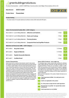 Powerchain LEED product verification