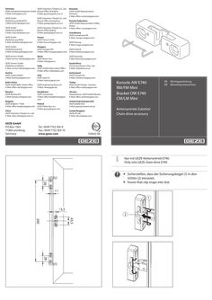 Console AW E 740RM/FM Mini Chain drive accessories