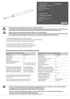 E 1500 N / E 1500 N Synchro