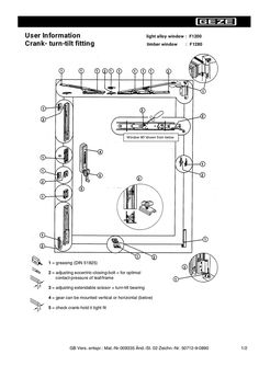 User guide User- information crank-turn- tilt fitting