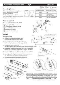 Bracket set EW E 740 FM