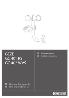 GEZE GC 401 RS GC 402 WVS wind and rain sensor set