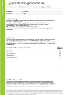 Produktverifizierung DGNB Oberlichtöffner OL 320