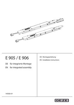E 905 / E 906 for integrated installation