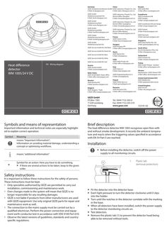 WM 1005/24 V DC Heat detector