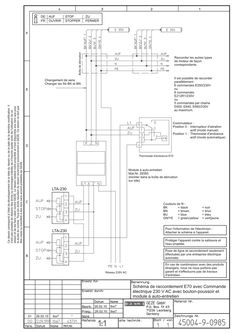 E 70 avec entraînement électrique de 230 V CA avec bouton-poussoir et module dʼauto-maintien
